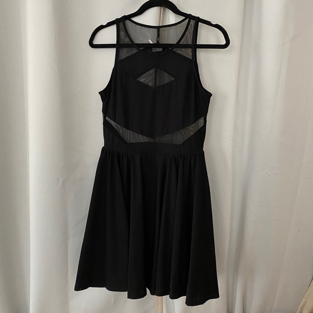 Mesh Skater Dress with Cutouts - Picture 5 of 10